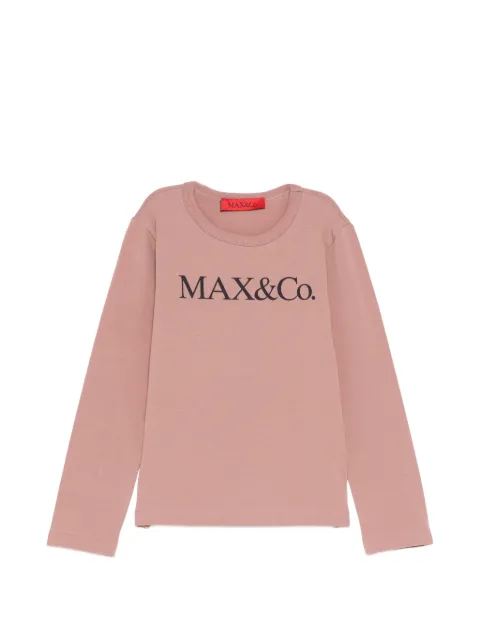 MAX&Co. Kids playera manga larga con logo estampado