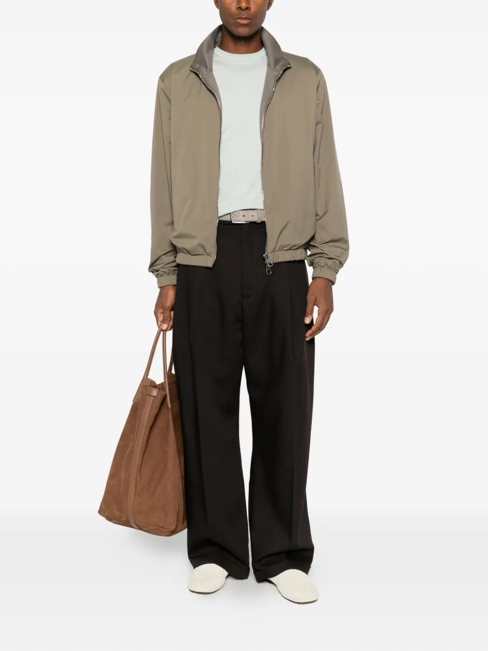 Loro Piana Windmate bomber jacket Grijs