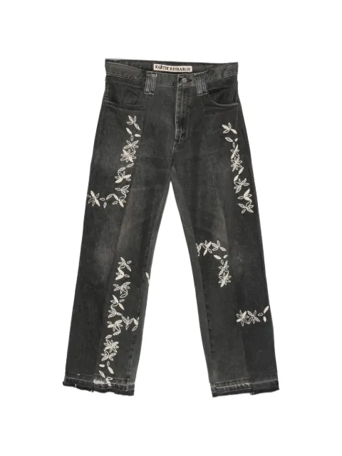 Kartik Research embroidered cotton jeans