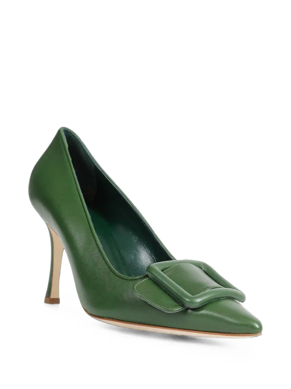 Manolo Blahnik Maysale buckle pumps Groen