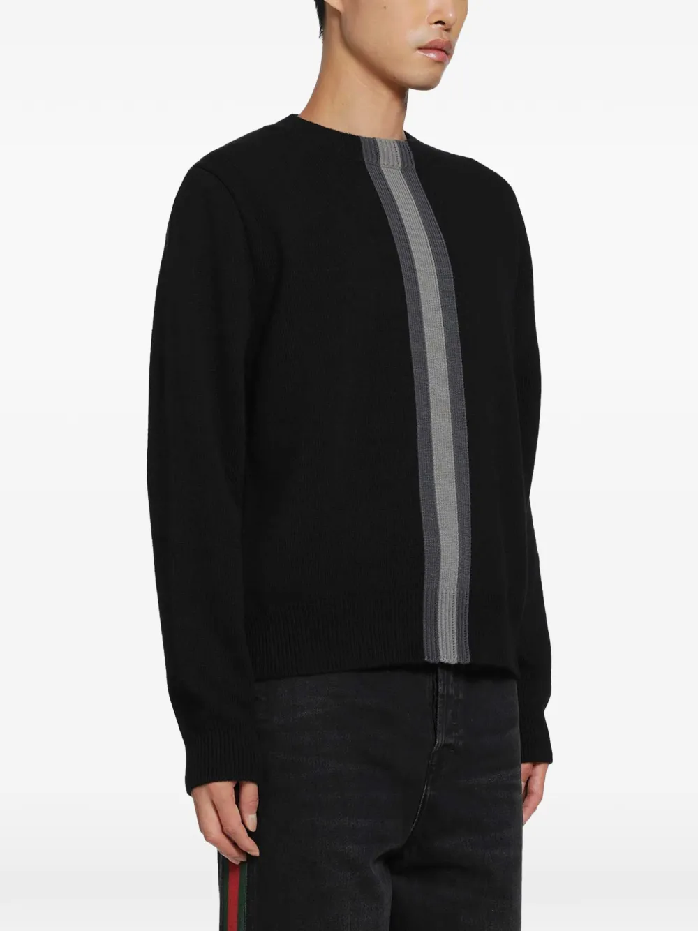 Gucci Wollen trui met streepdetail Zwart