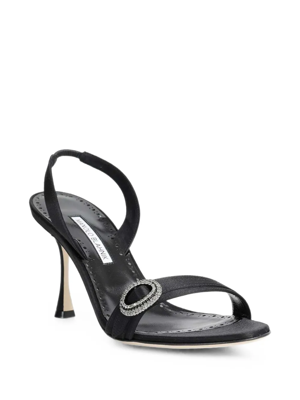 Manolo Blahnik Zutosan crystal-embellished sandals Zwart
