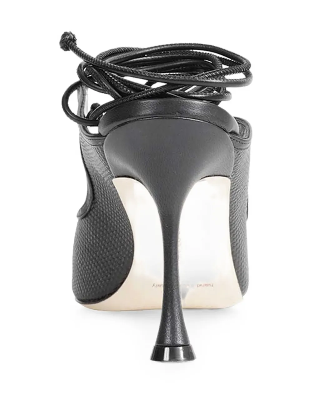 Manolo Blahnik Prosta lace-up cut-out heeled sandals Zwart