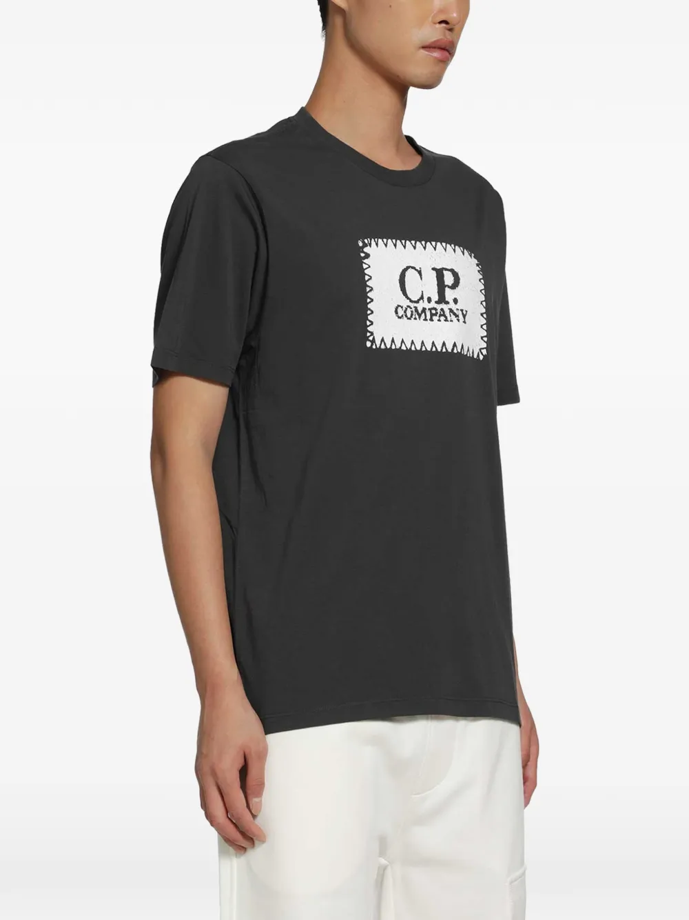 C.P. Company 30 1 jersey T-shirt met korte mouwen en logo-label Grijs