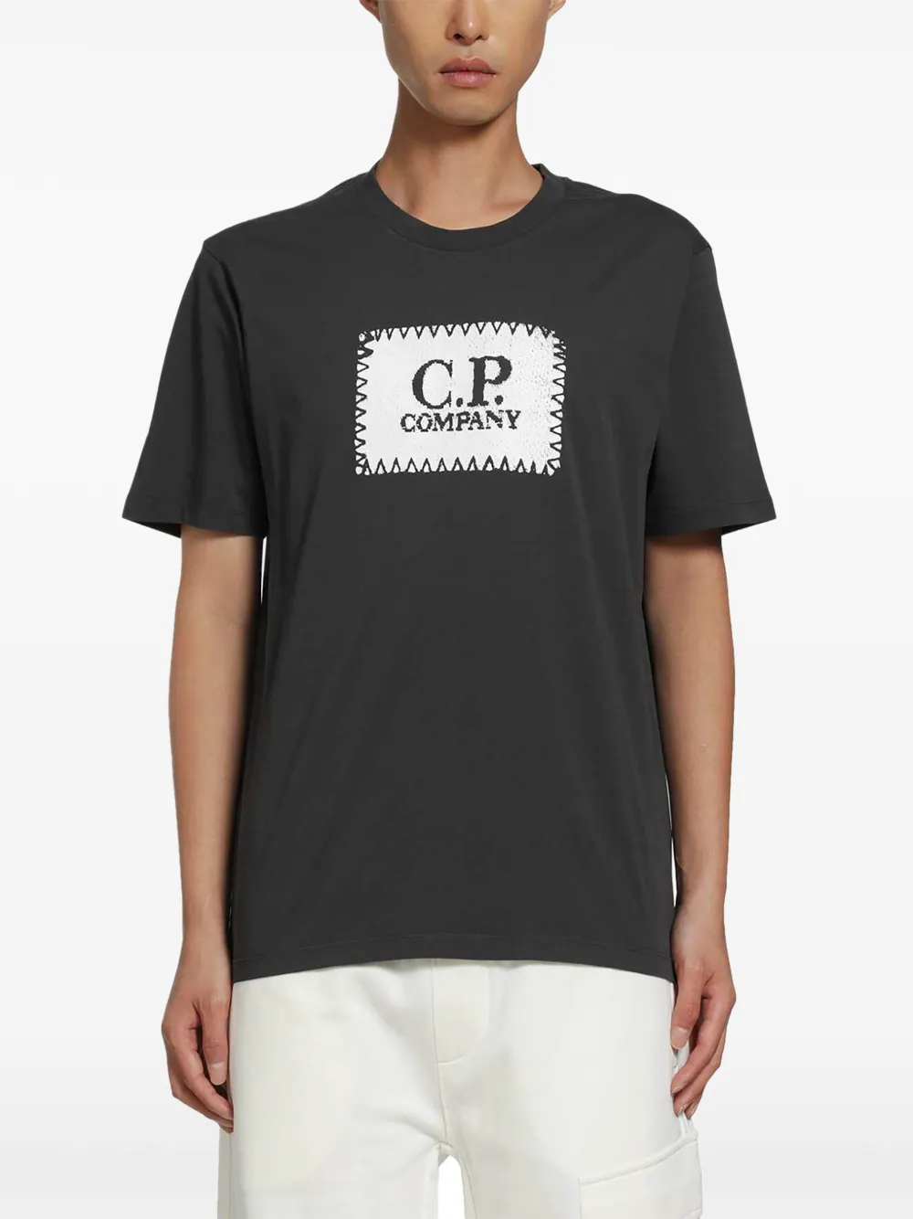 C.P. Company 30/1 jersey short-sleeve logo-label T-Shirt - Grigio