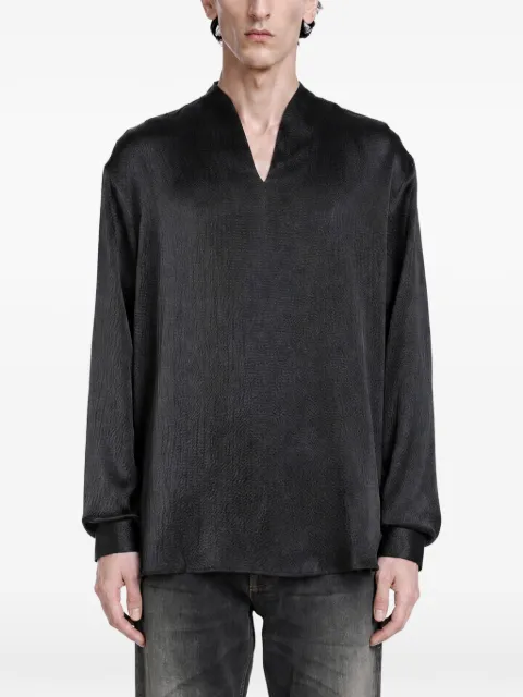 Giorgio Armani V-neck textured-finish shirt