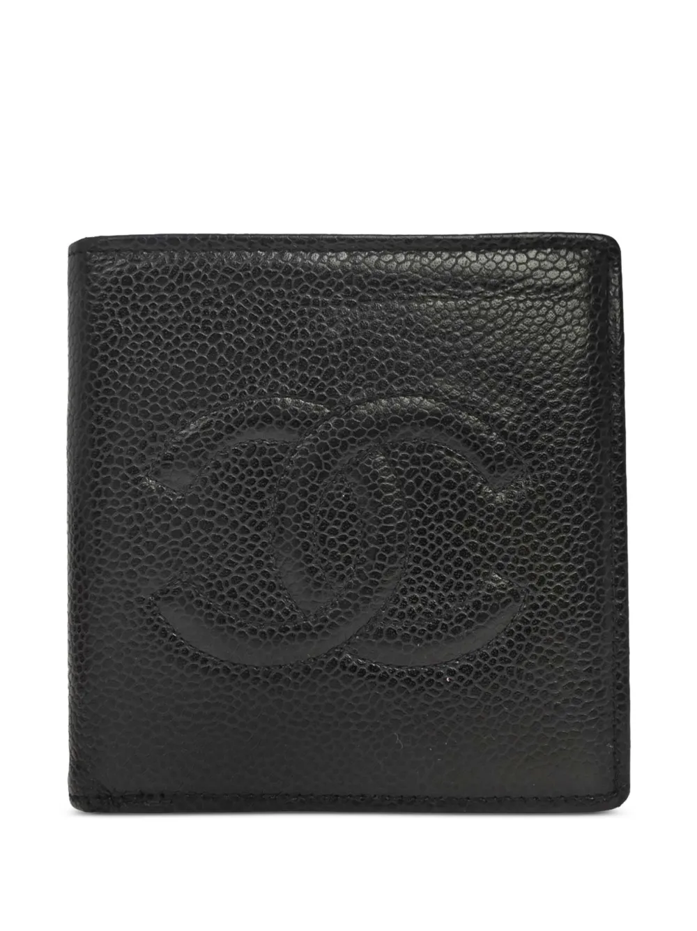 CHANEL Pre-Owned 1997-1999 CC Caviar bifold wallet - Black