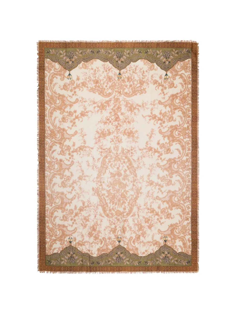Pierre-Louis Mascia Euclidex floral paisley cashmere scarf - Toni neutri