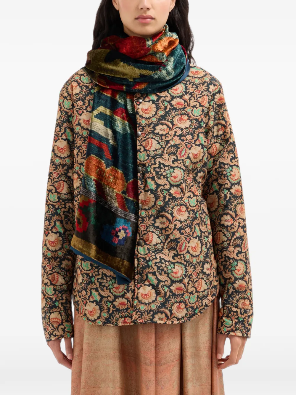 Pierre-Louis Mascia Kanadas sjaal met geometrische print Blauw