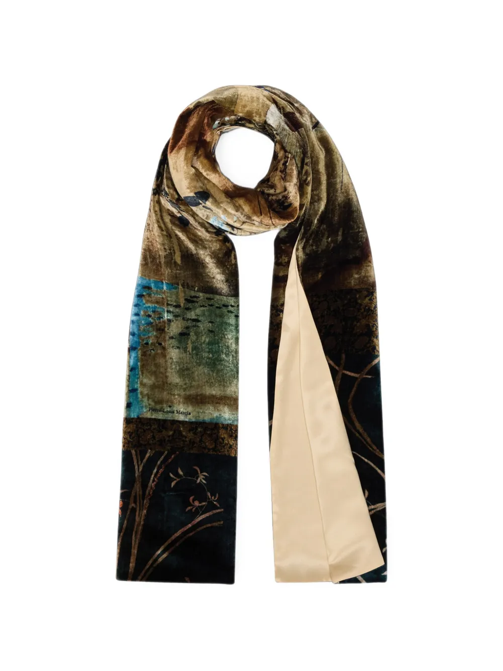 Pierre-Louis Mascia Kanadas landscape-print scarf - Grün