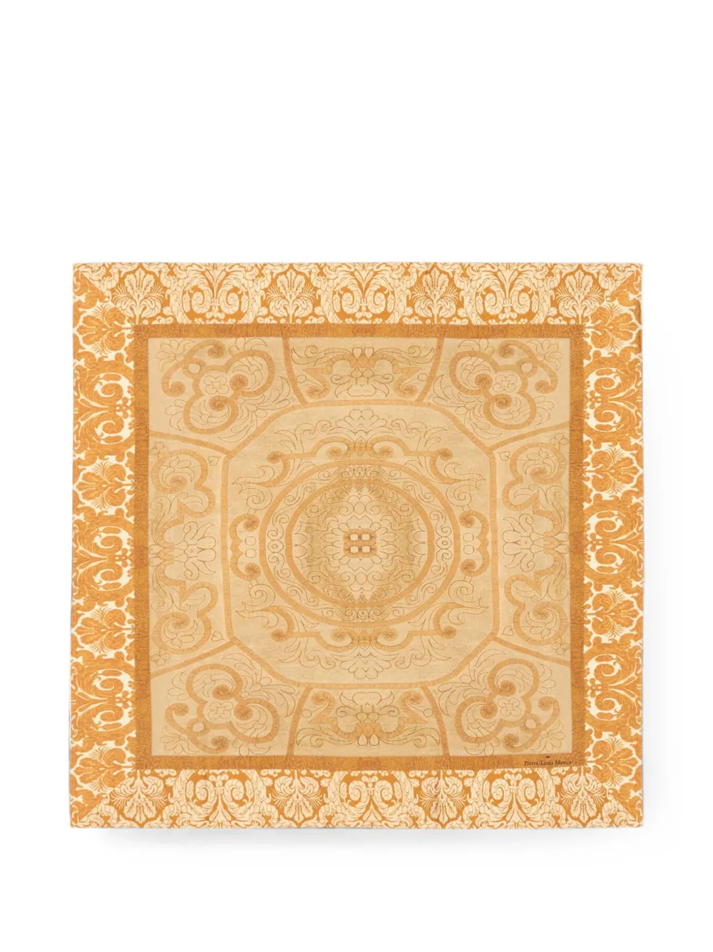 Pierre-Louis Mascia Aloeuw zijden sjaal met bloemenprint Beige