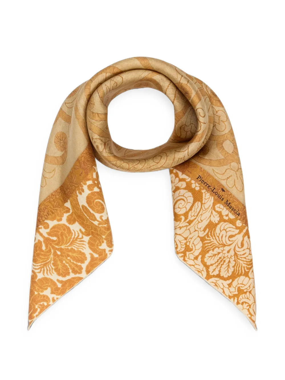 Pierre-Louis Mascia Aloeuw floral-print silk scarf - Nude