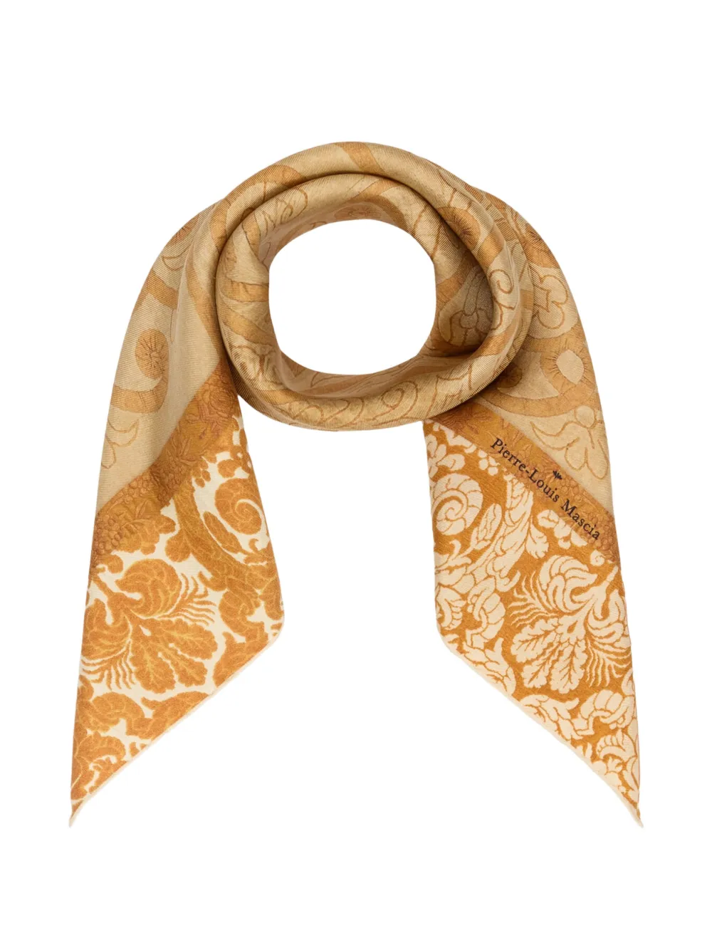 Pierre-Louis Mascia Aloeuw floral-print silk scarf - Toni neutri