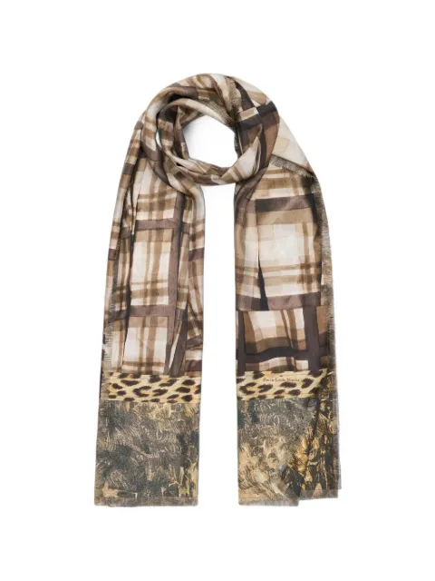Pierre-Louis Mascia Fancy plaid abstract-motif scarf