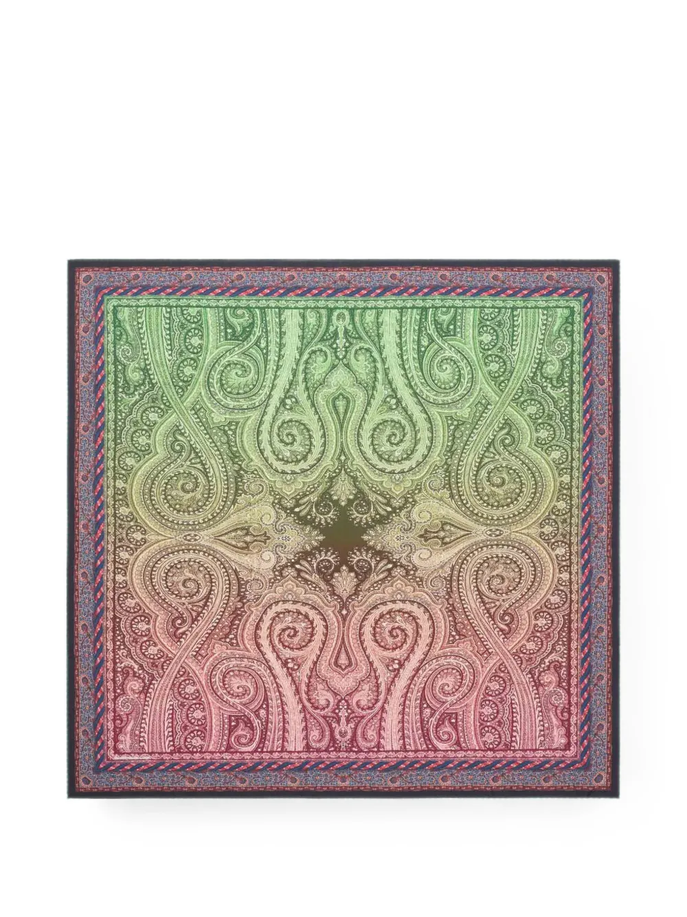 Pierre-Louis Mascia Foulard Cialda in seta con stampa paisley - Verde