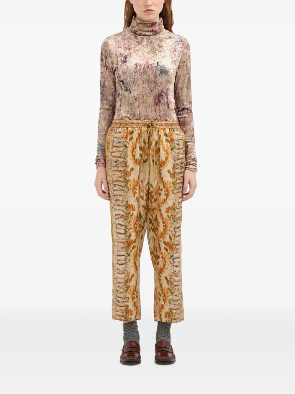 Pierre-Louis Mascia Aloe broek met trekkoord Beige