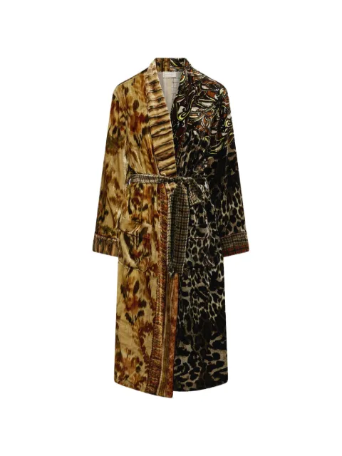 Pierre-Louis Mascia Kanada mixed-print belted coat