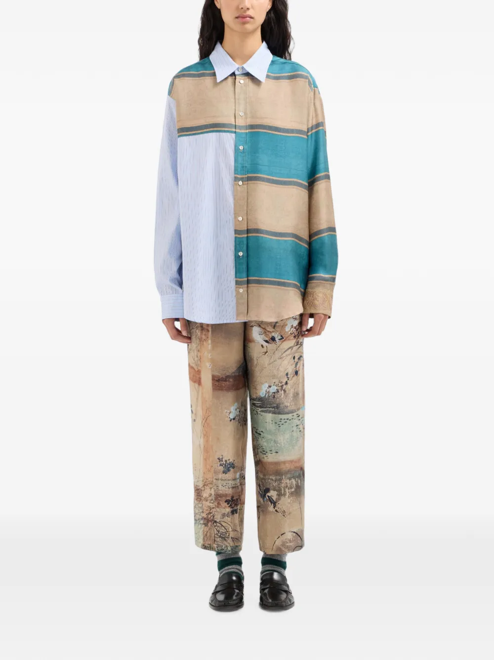 Pierre-Louis Mascia Alomhi gestreept shirt Blauw