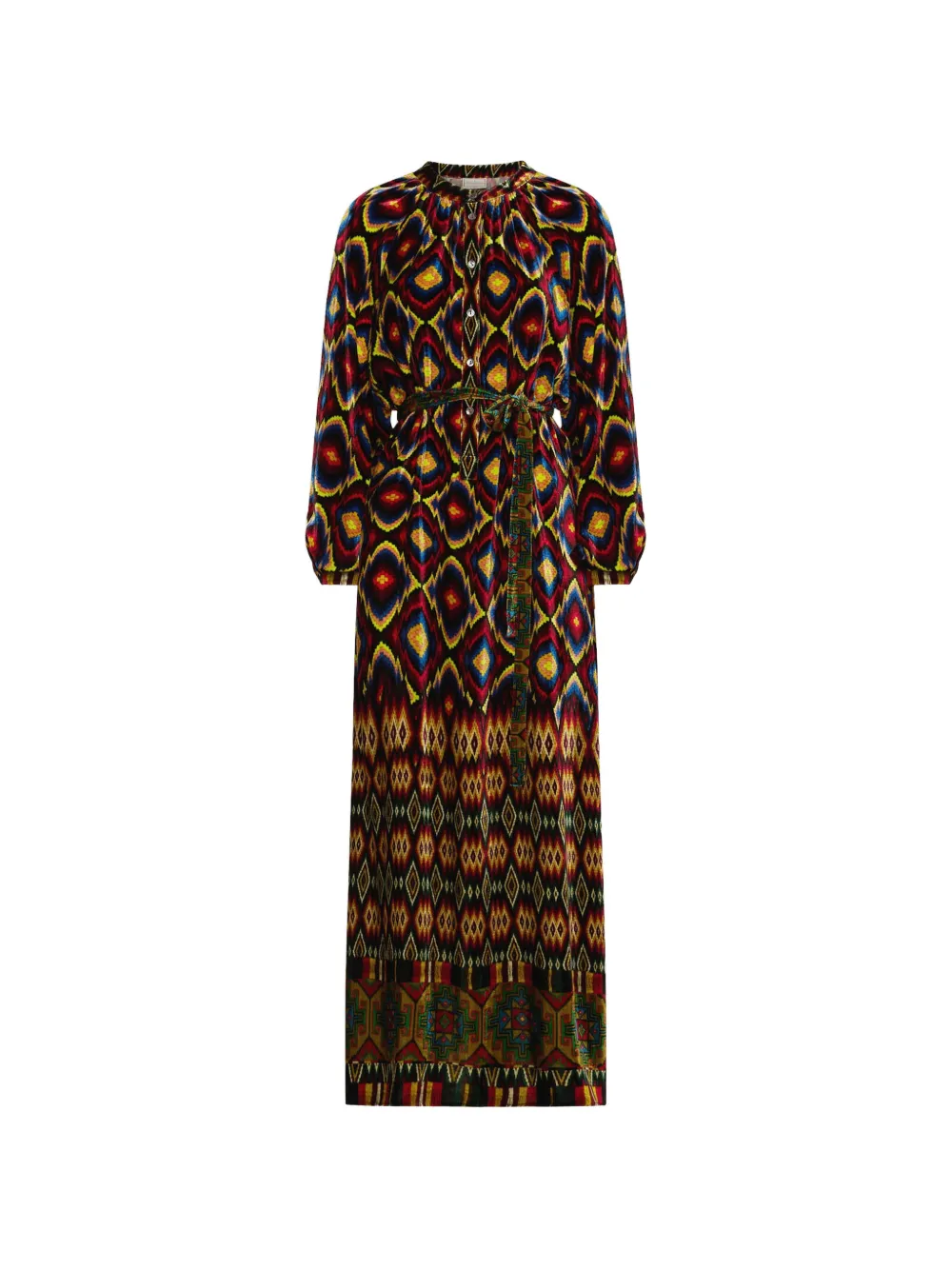 Pierre-Louis Mascia Kanada geometric-print maxi dress - Nero
