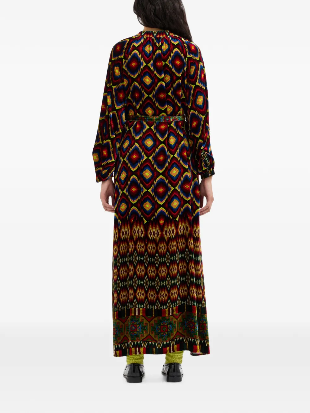 Pierre-Louis Mascia Canada maxi-jurk met geometrische print Zwart