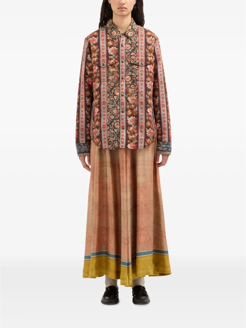 Pierre-Louis Mascia Integmosfre blouse met bloemenprint Bruin