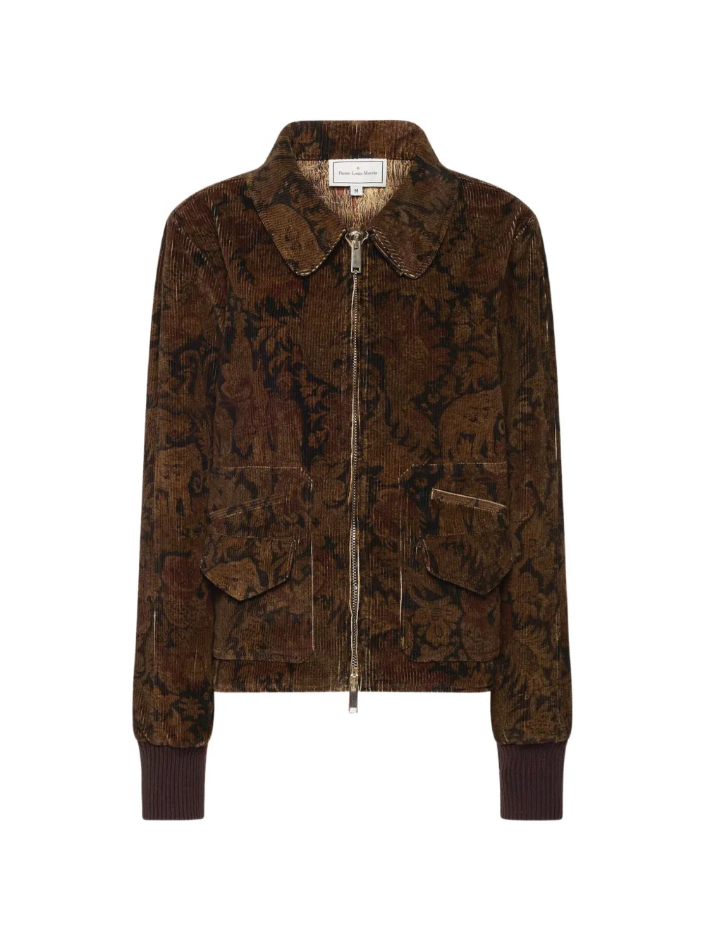 Pierre-Louis Mascia Gridox patterned corduroy jacket - Braun