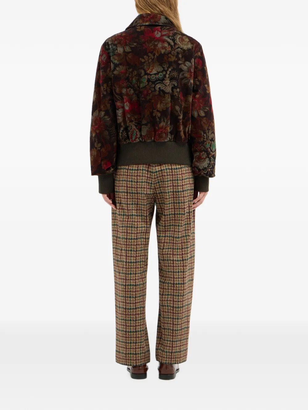 Pierre-Louis Mascia Gridox bomberjack met bloemenprint Bruin