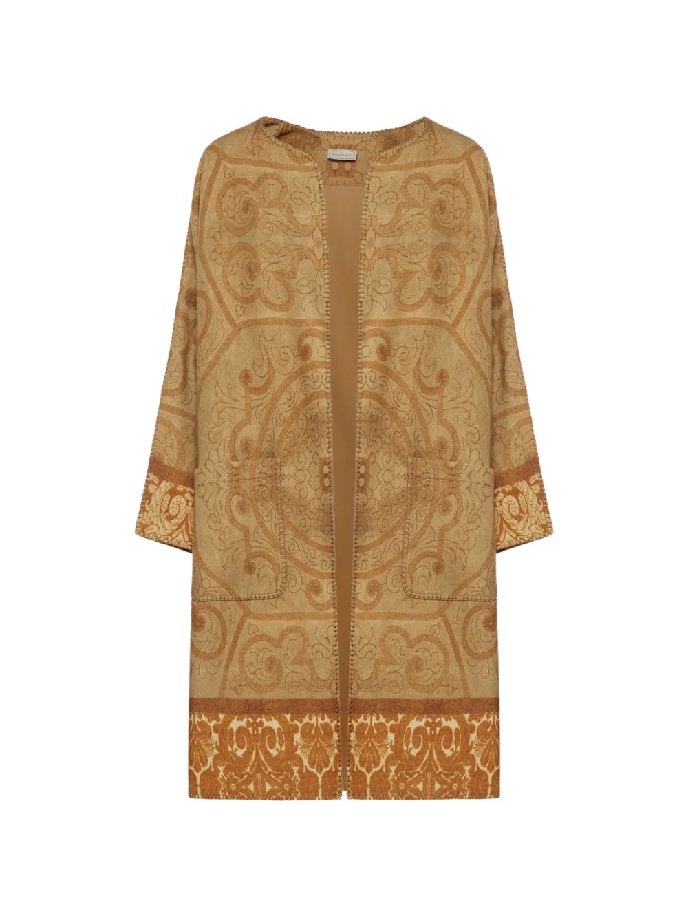 Pierre-louis Mascia Pancake Paisley-pattern Kimono In Brown