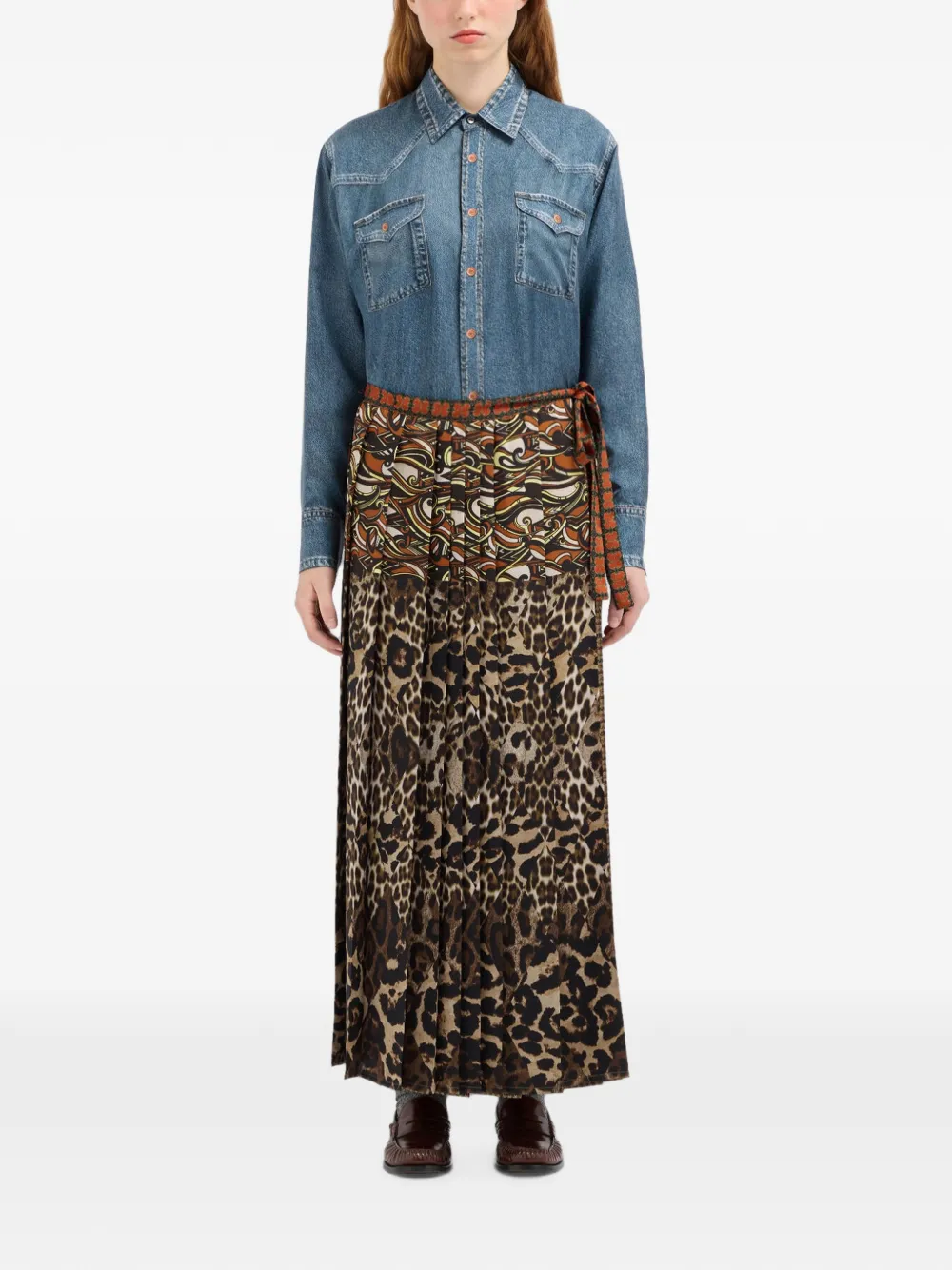 Pierre-Louis Mascia Doxgr maxi-plooirok Bruin