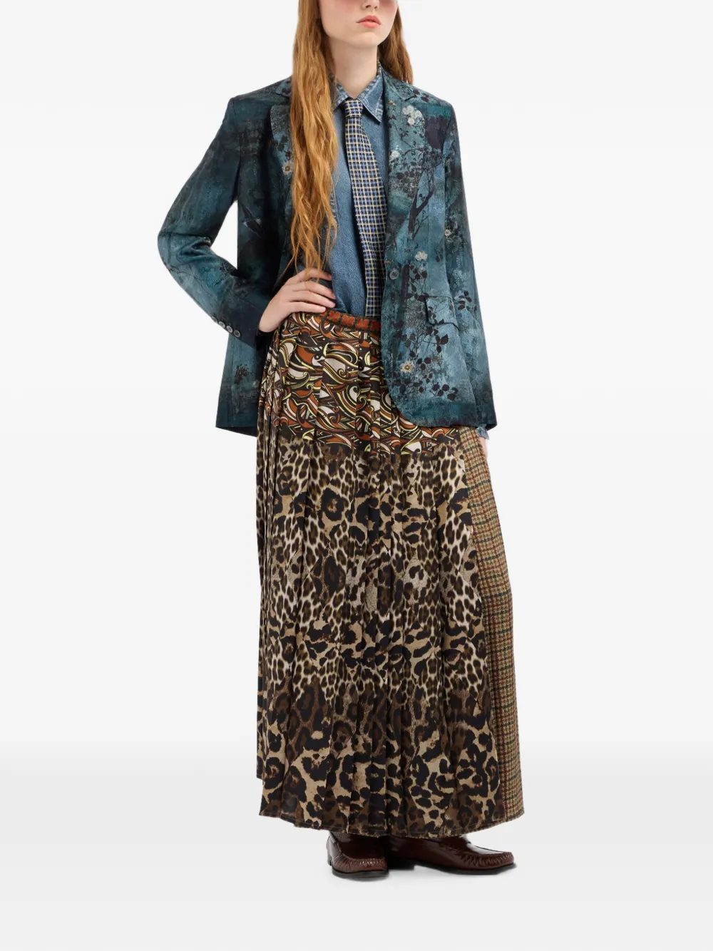 Pierre-Louis Mascia Doxgr maxi-plooirok Bruin