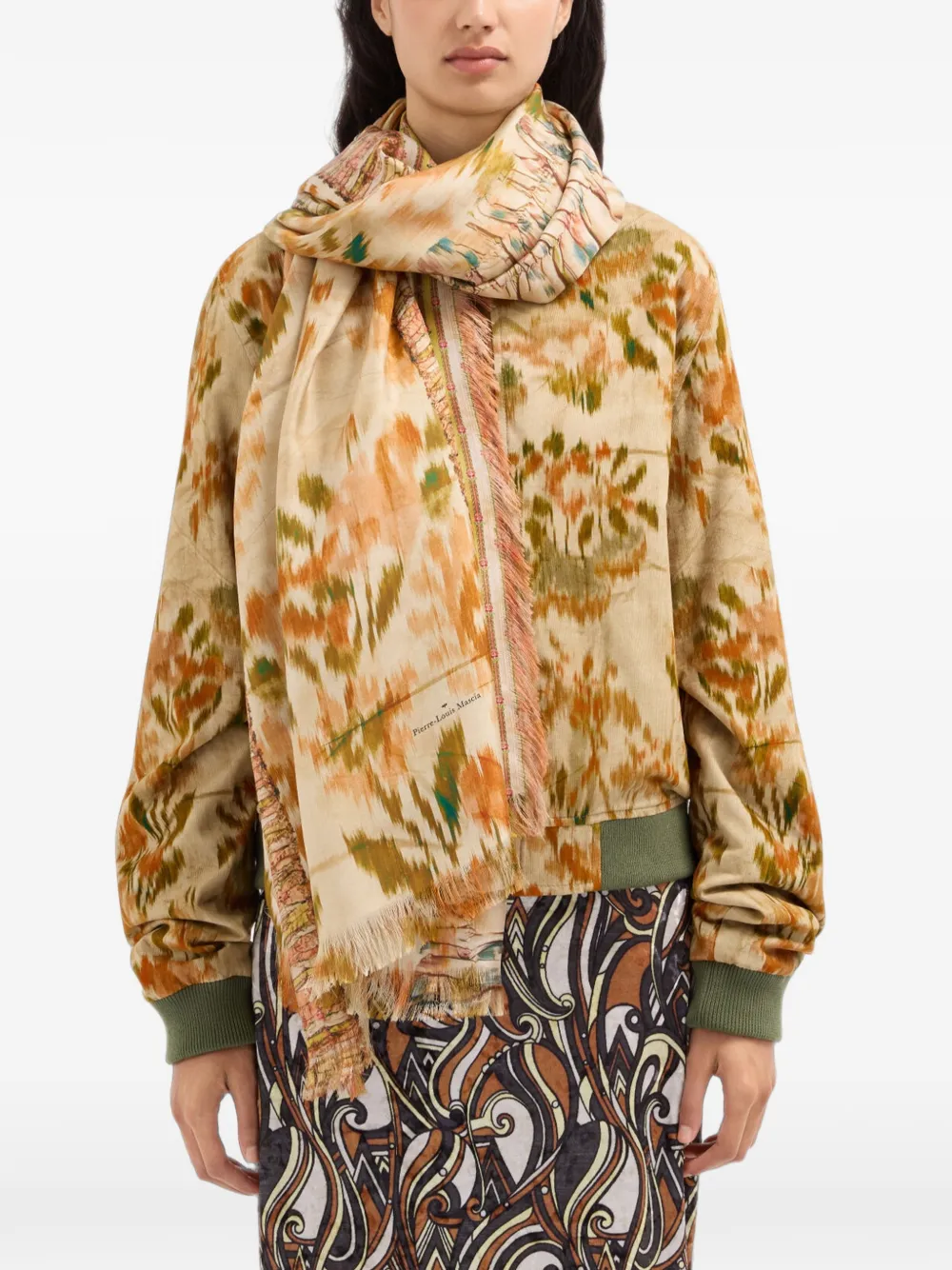 Pierre-Louis Mascia Aloeuw sjaal Beige