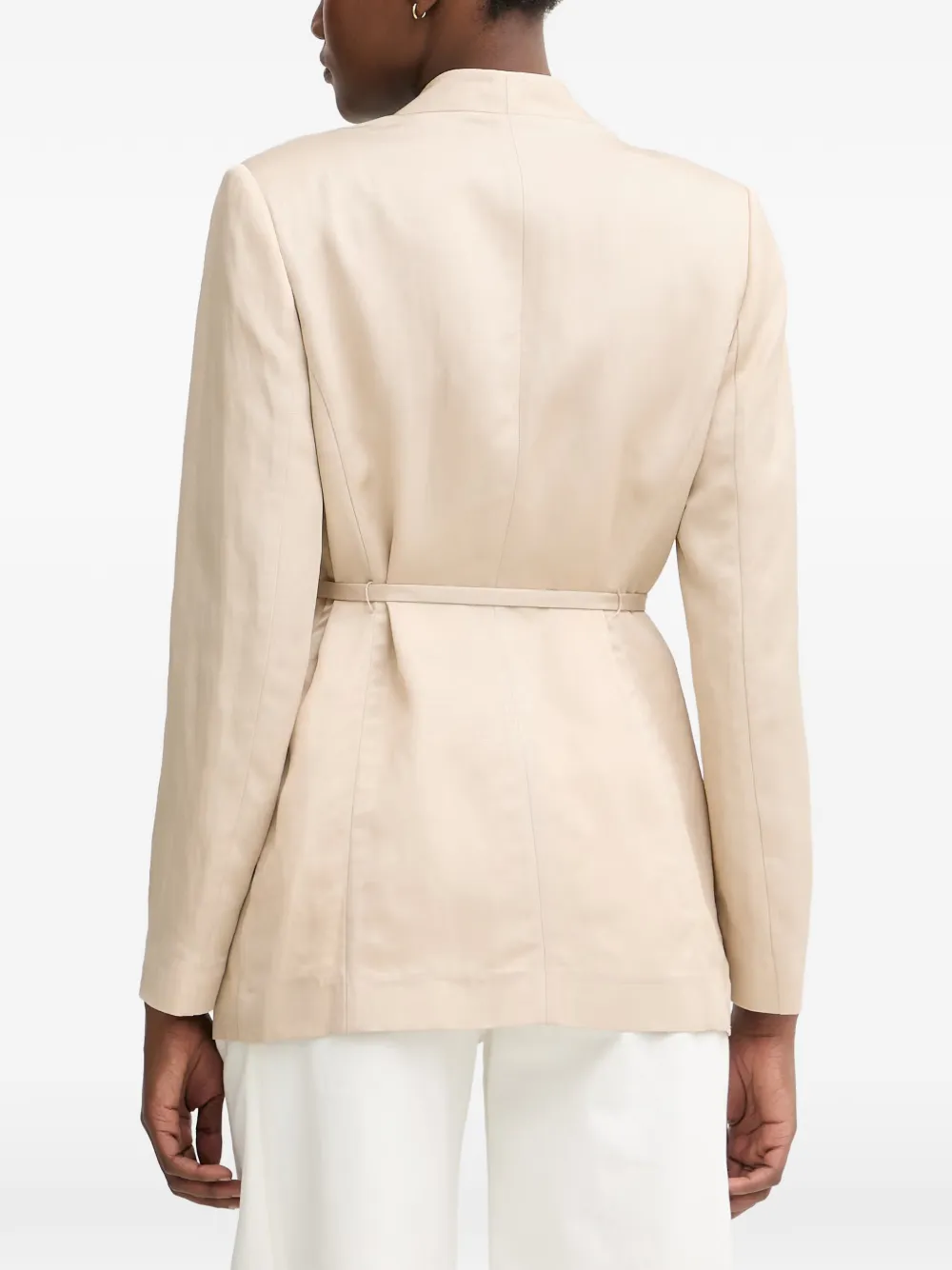 Sisley Blazer met ceintuur Beige
