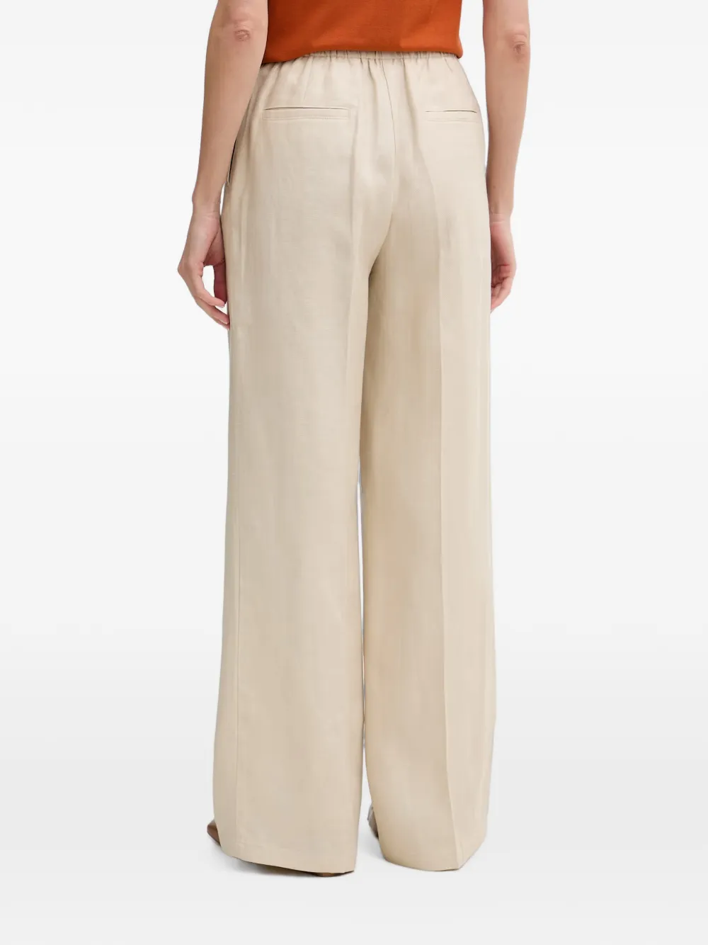 Sisley Pantalon met elastische taille Beige