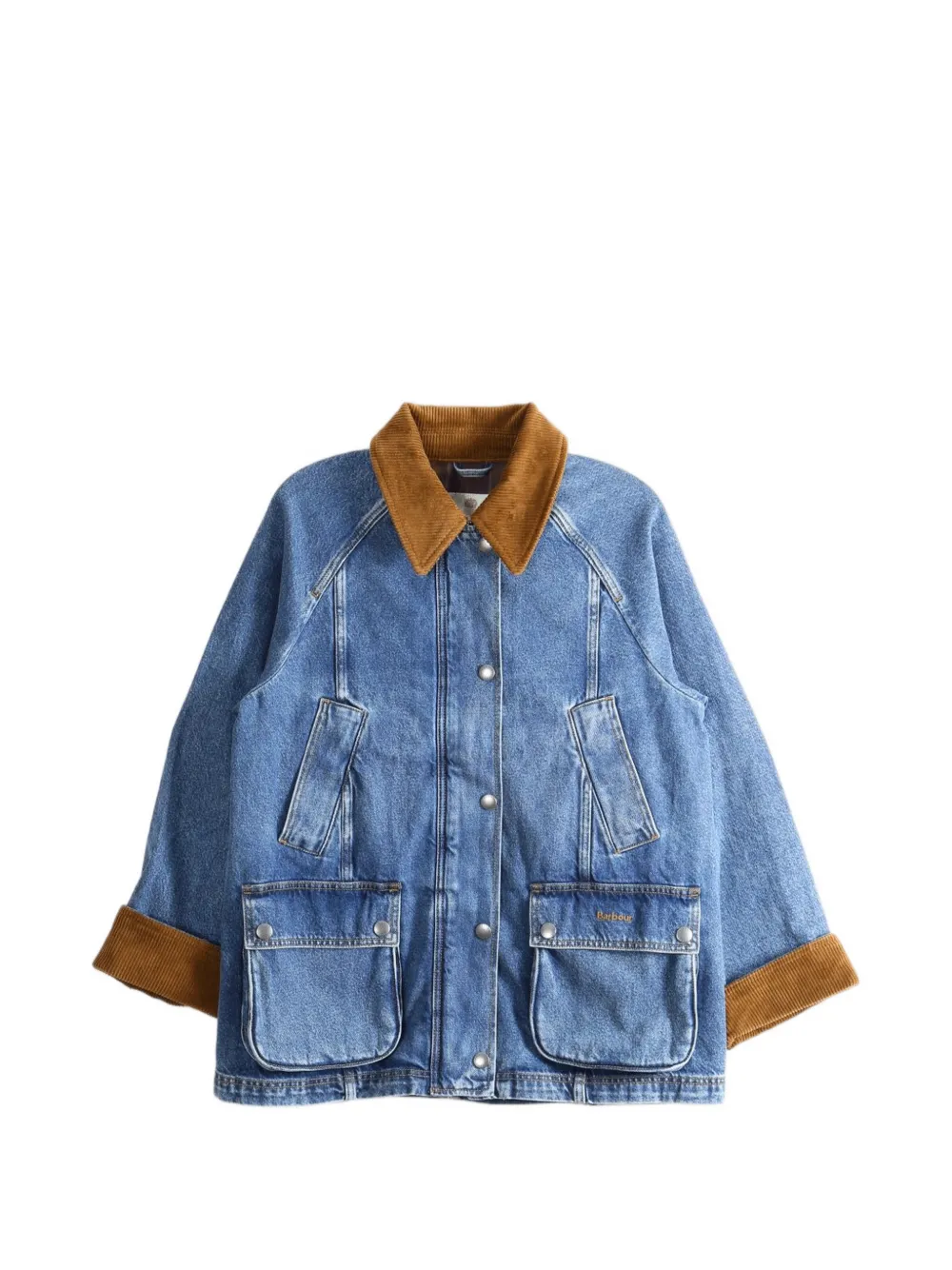 Barbour Beadnell corduroy-collar denim jacket - Blu