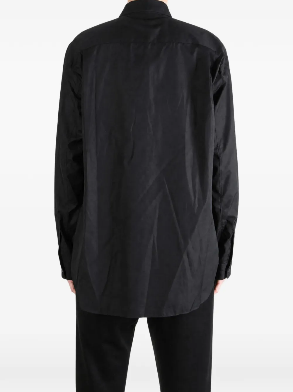 Comme des Garçons Homme Plus Deconstructed asymmetrisch gedrapeerd overhemd Zwart
