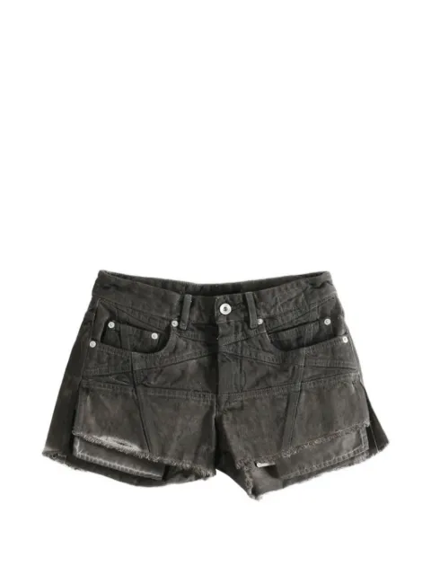 Rick Owens DRKSHDW pantalones vaqueros cortos con efecto envejecido