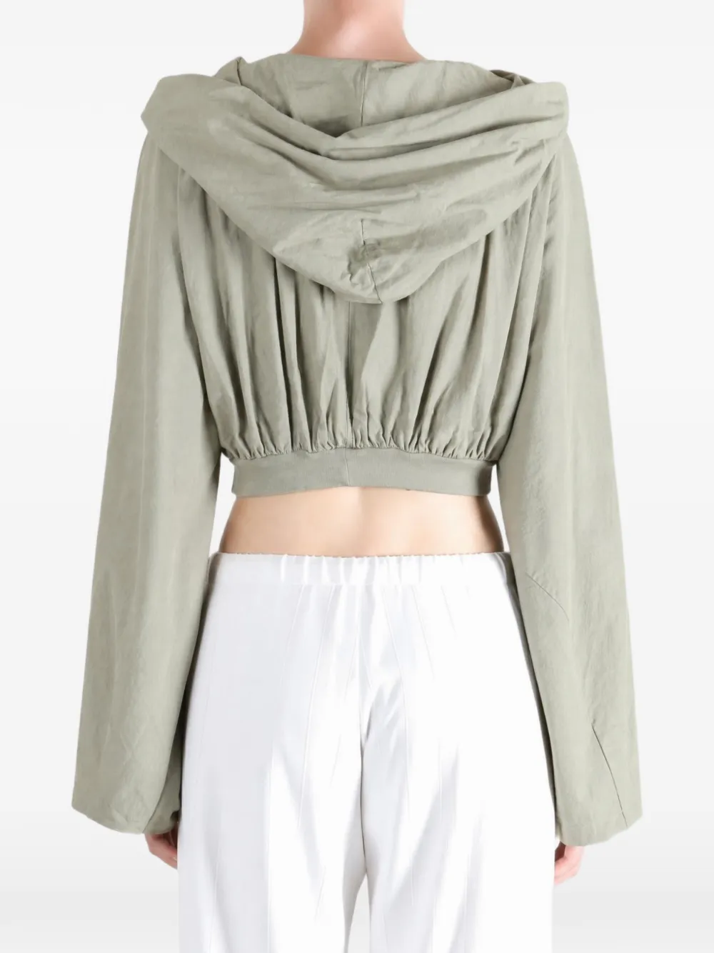 Rick Owens DRKSHDW Cropped hoodie Groen