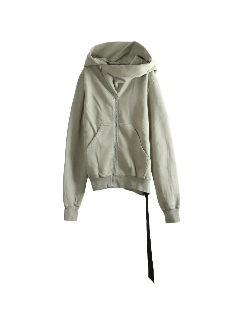 Rick Owens DRKSHDW Mountain asymmetric zip-up hoodie - Grigio