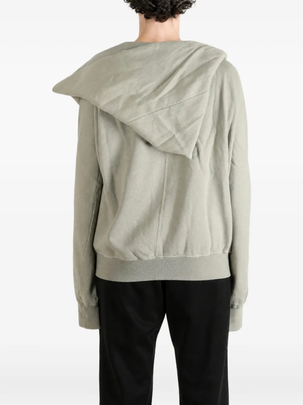 Rick Owens DRKSHDW Mountain asymmetrische hoodie met rits Grijs
