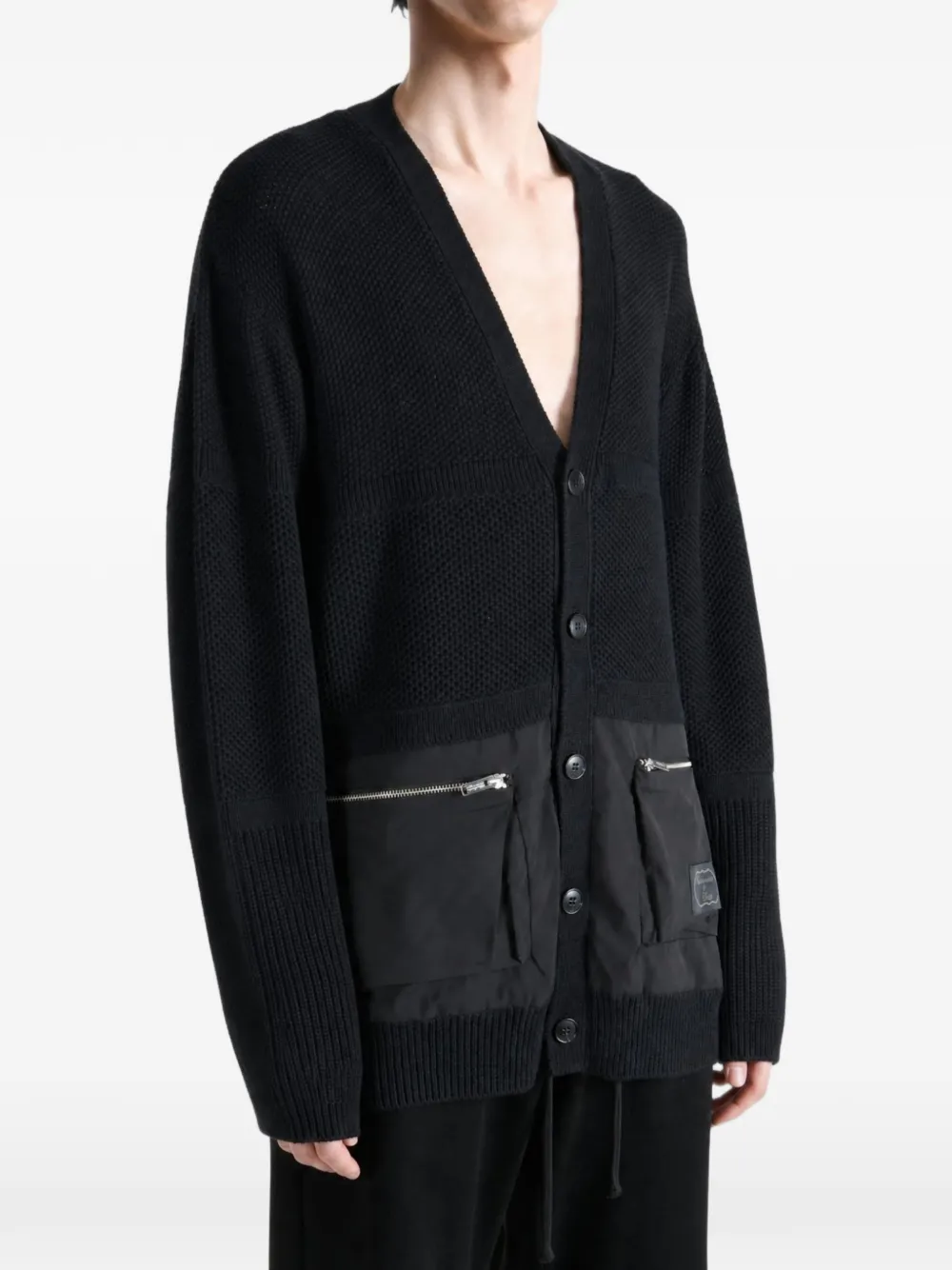 Undercover Gebreid vest met ritszak Zwart