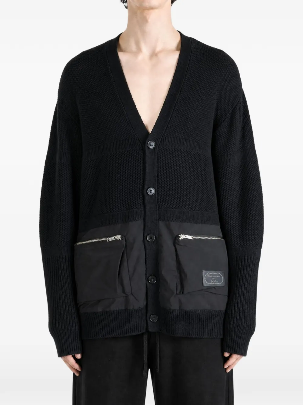 Undercover Gebreid vest met ritszak Zwart