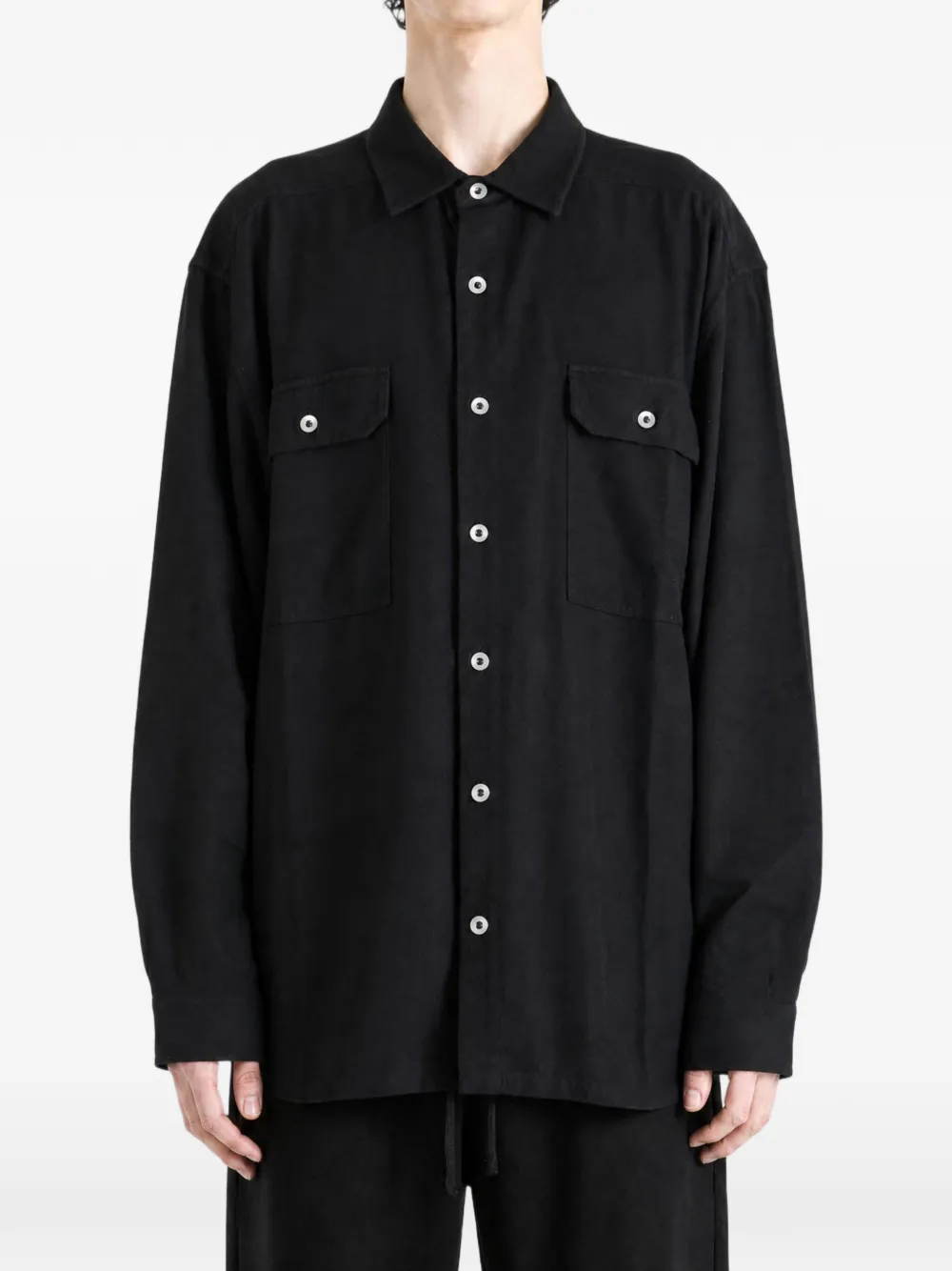 Rick Owens DRKSHDW Overhemd met klepzak en banddetail Zwart