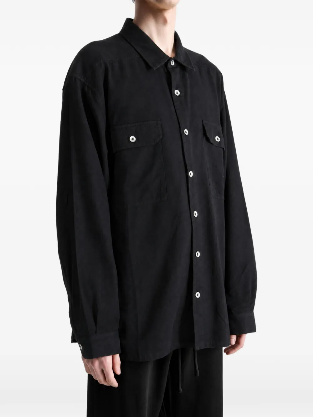 Rick Owens DRKSHDW Overhemd met klepzak en banddetail Zwart