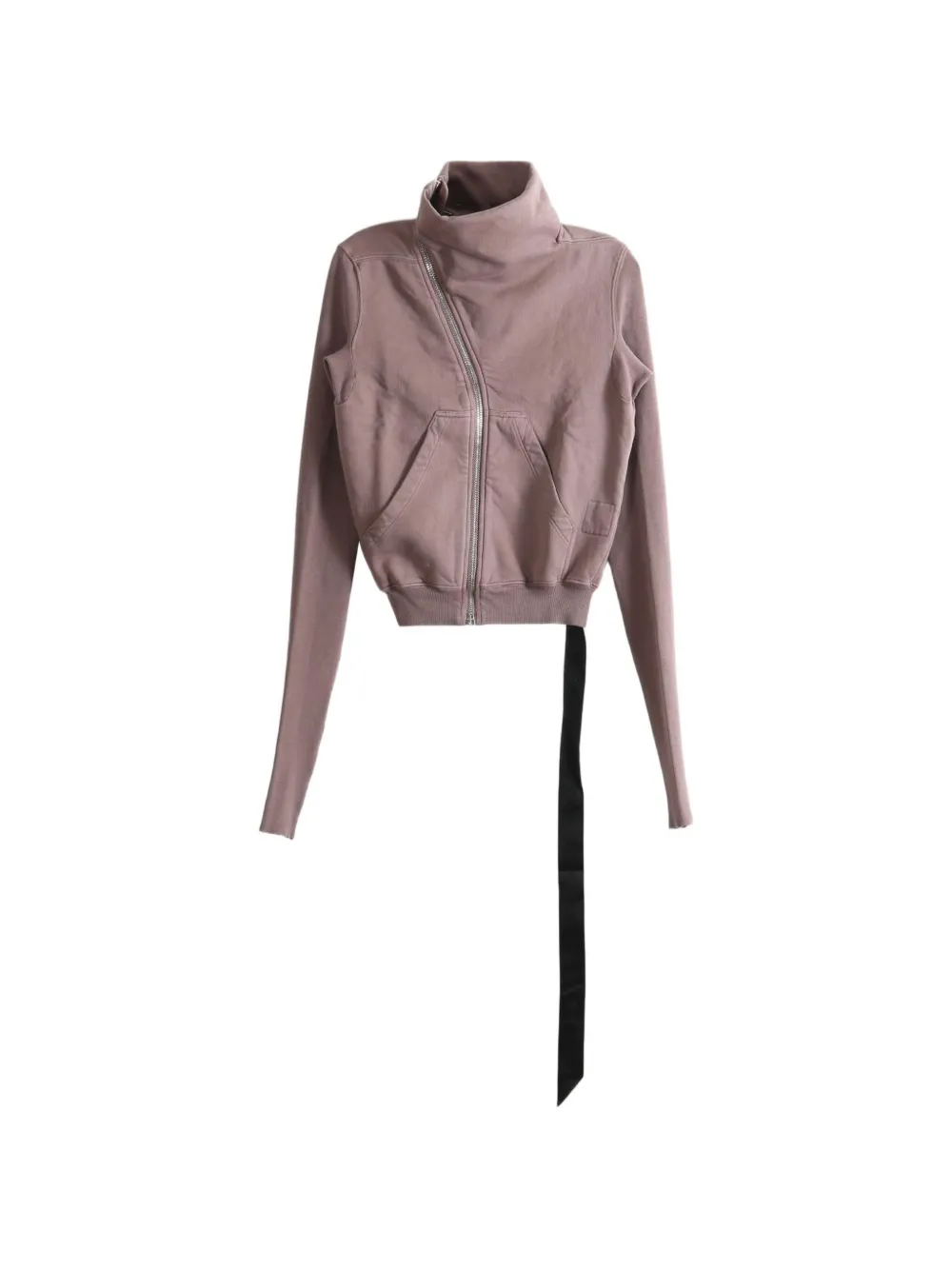Rick Owens DRKSHDW asymmetric zip-up sweatshirt - Marrone
