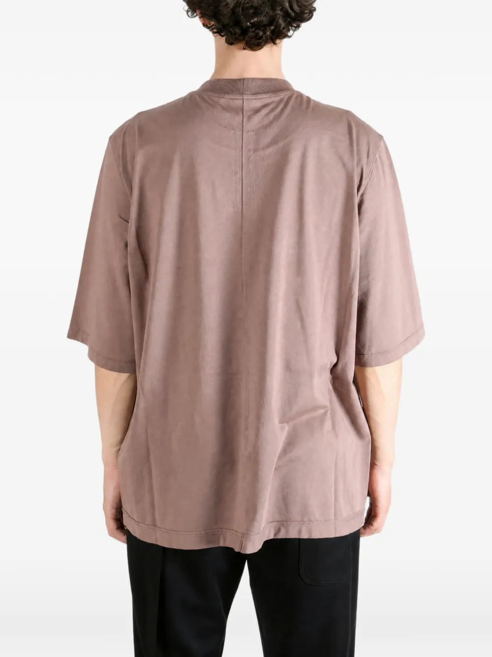 Rick Owens DRKSHDW Lang T-shirt met naaddetail Bruin