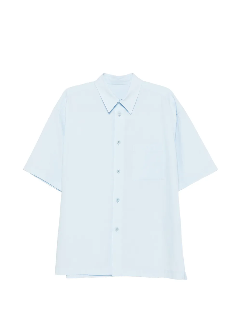 Issey Miyake Men short-sleeve chest-pocket shirt - Blu