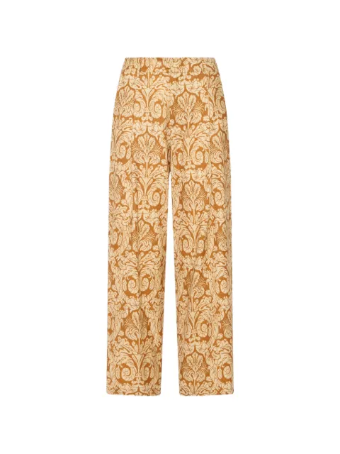 Pierre-Louis Mascia pantalones Beatex de lana con motivo de damasco