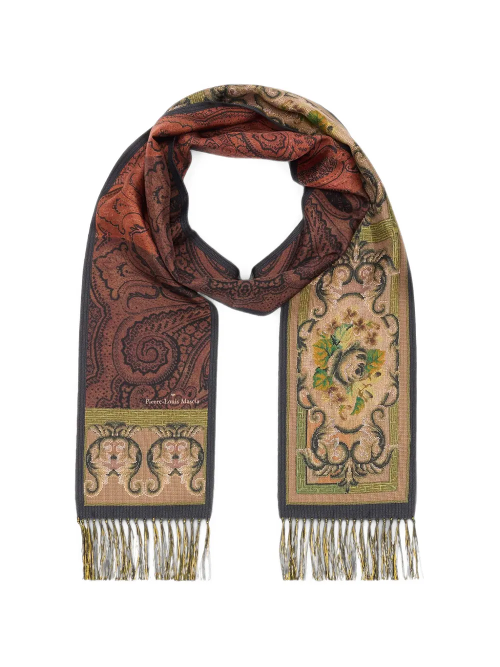 Pierre-Louis Mascia Aloewuf Schal mit Paisley-Print - Braun