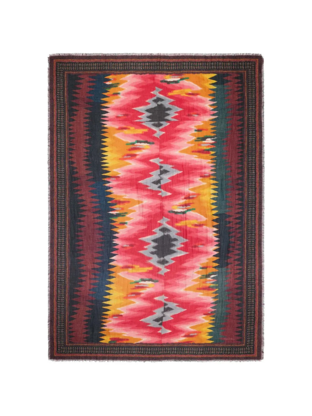 Pierre-Louis Mascia Euclidex Schal mit Ikat-Print - Rot