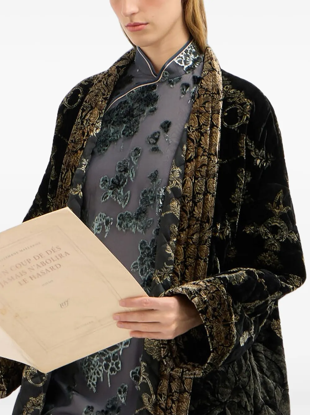 Pierre-Louis Mascia Vefio midi-jurk met bloemendetail Grijs
